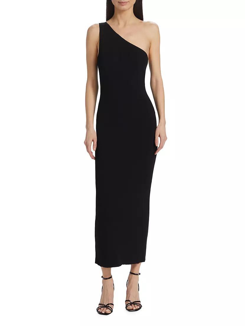 Ribbed One-Shoulder Maxi Dress Product Image