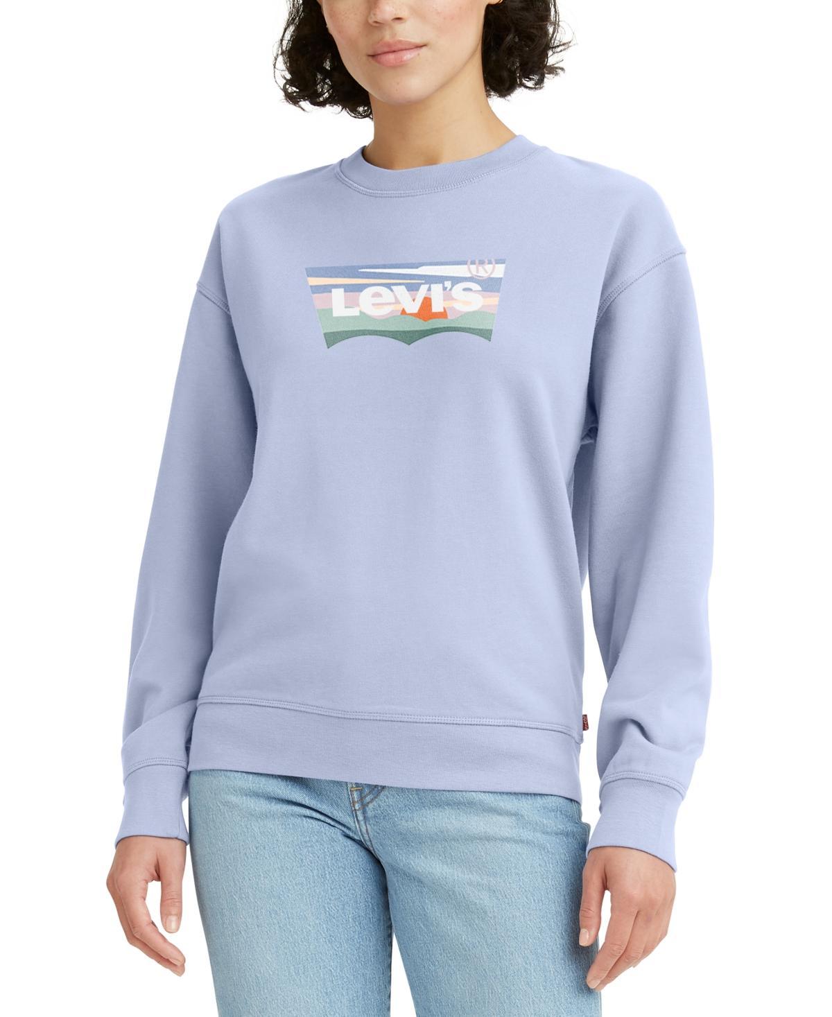 Levis Womens Comfy Logo Fleece Crewneck Sweatshirt Product Image