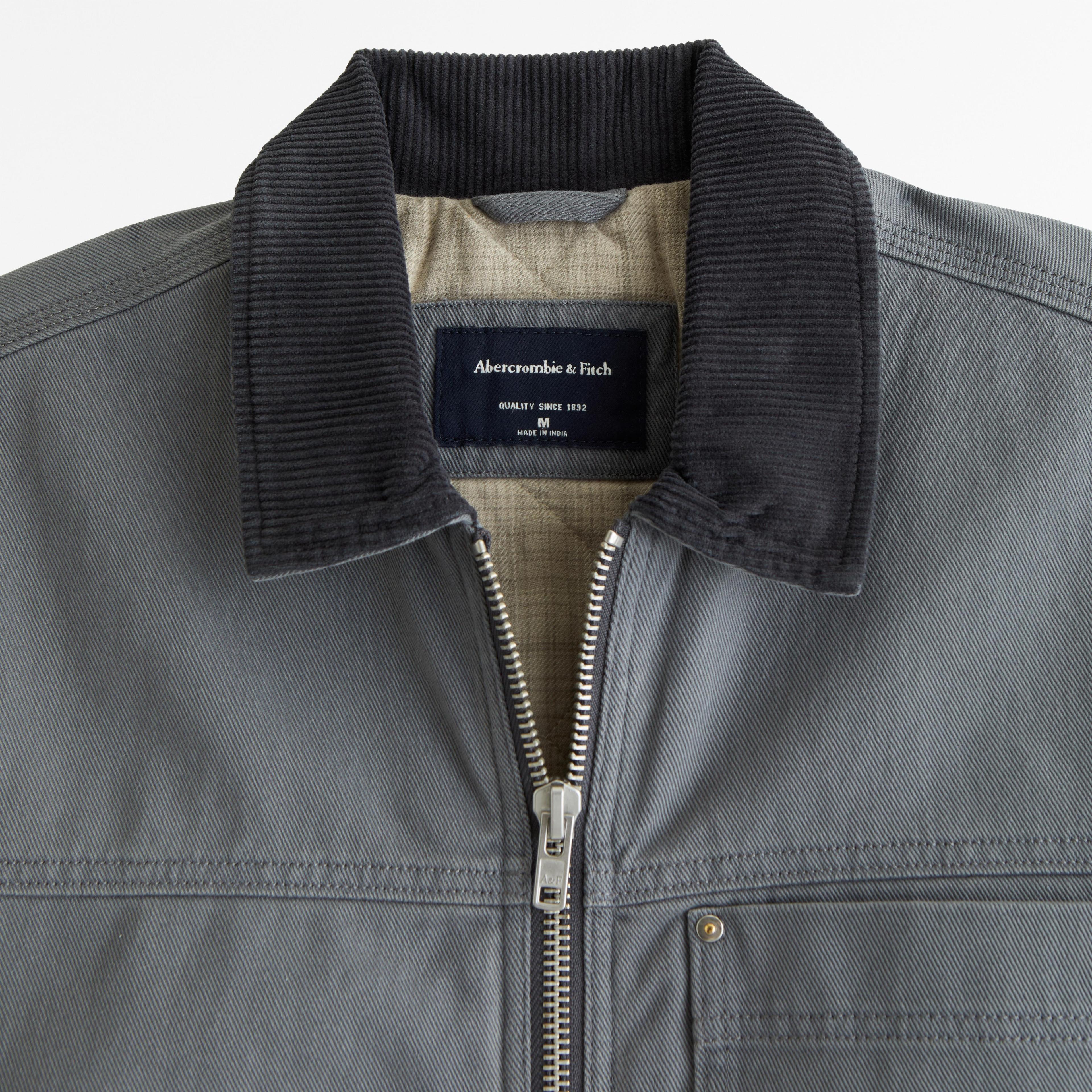 Flannel-Lined Zip Workwear Jacket Product Image