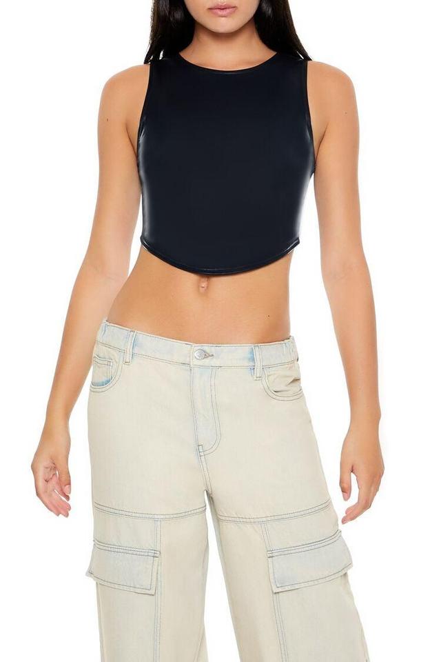 Faux Leather Cropped Tank Top | Forever 21 Product Image