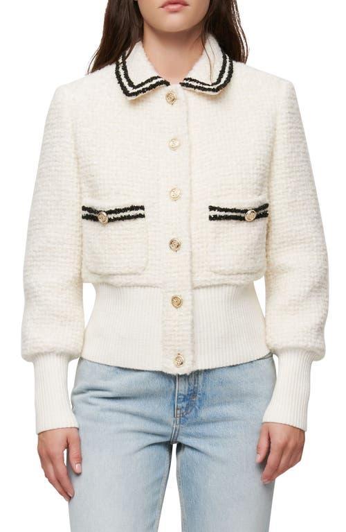 Womens Contrasting Tweed-Style Jacket Product Image