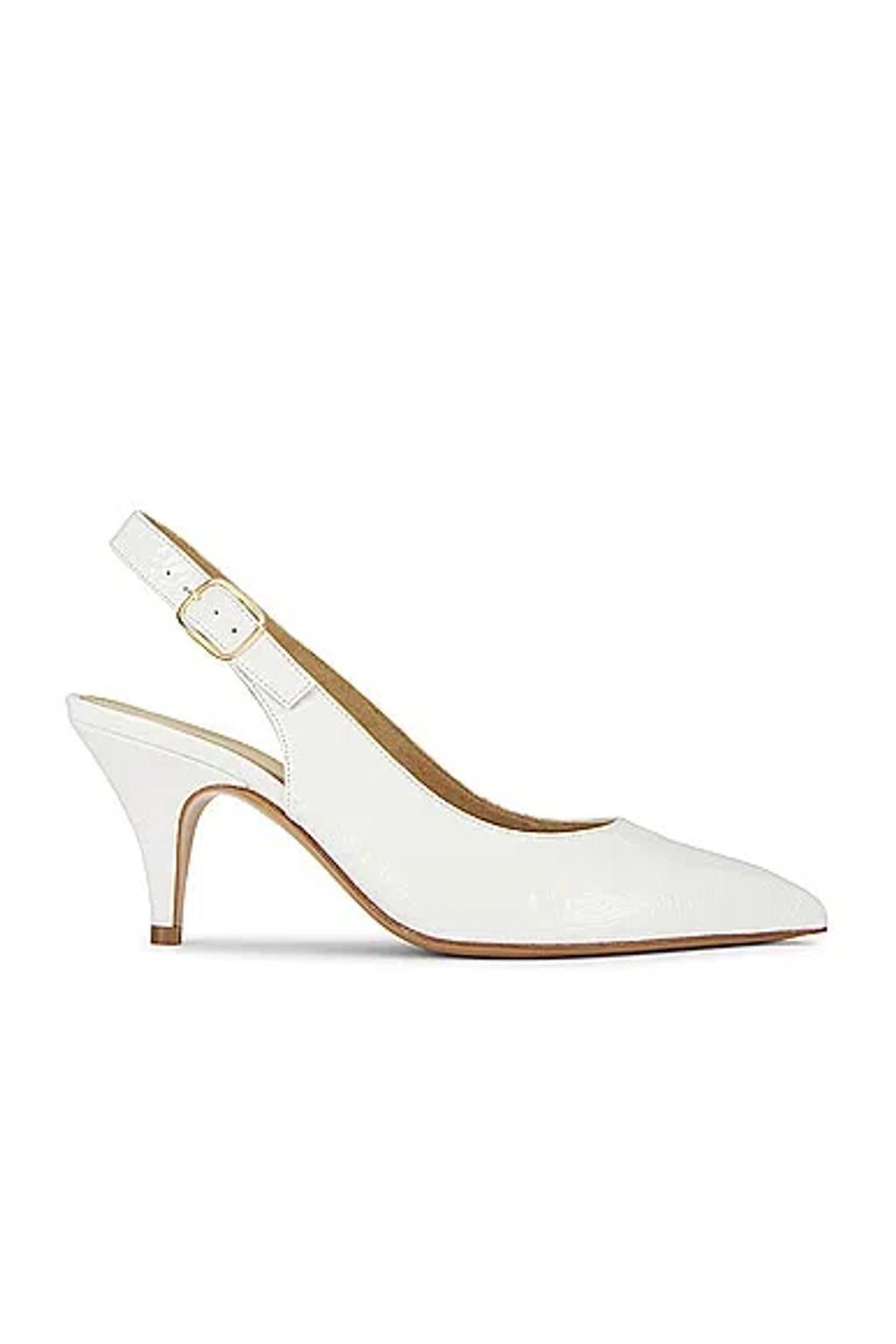 River Leather Pumps In White Product Image