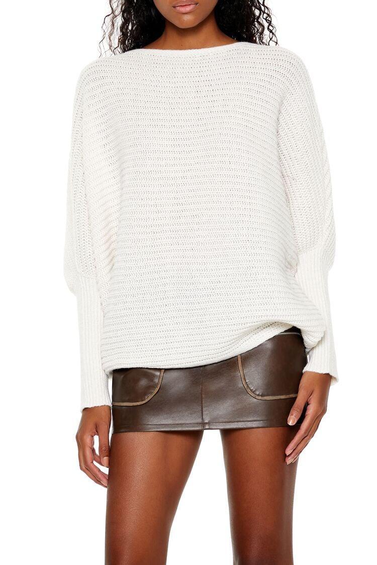 Ribbed Dolman-Sleeve Sweater | Forever 21 Product Image