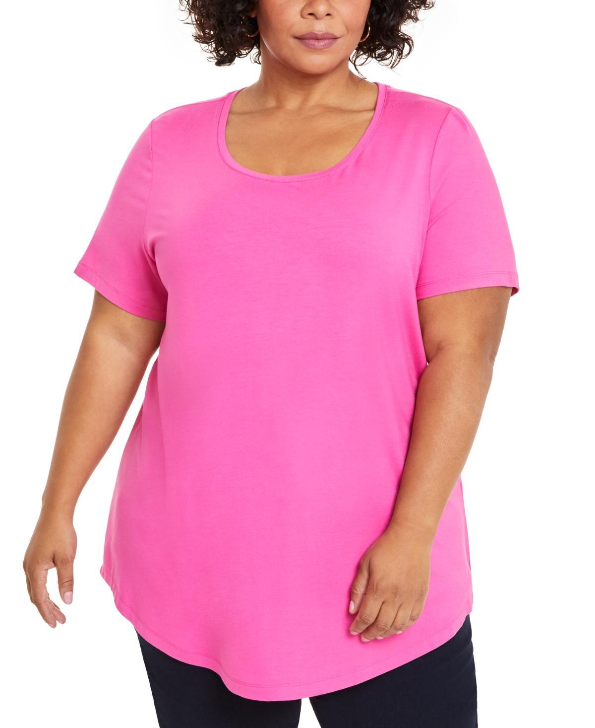 Jm Collection Plus Size Short-Sleeve Top, Created for Macys Product Image