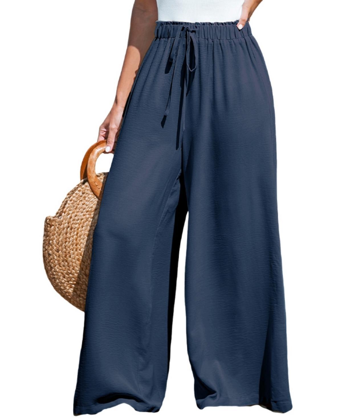 Cupshe Womens Summer Lovin Drawstring Wide-Leg Pants product image