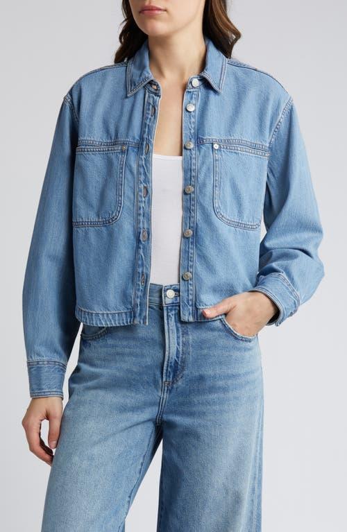 Madewell Long-Sleeve Crop Shirt in Dayview Wash (Dayview Wash) Women's Clothing Product Image