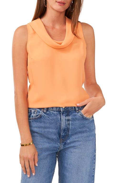 Vince Camuto Luxe Crepe de Chine Sleeveless Cowl Neck Tank Top Product Image