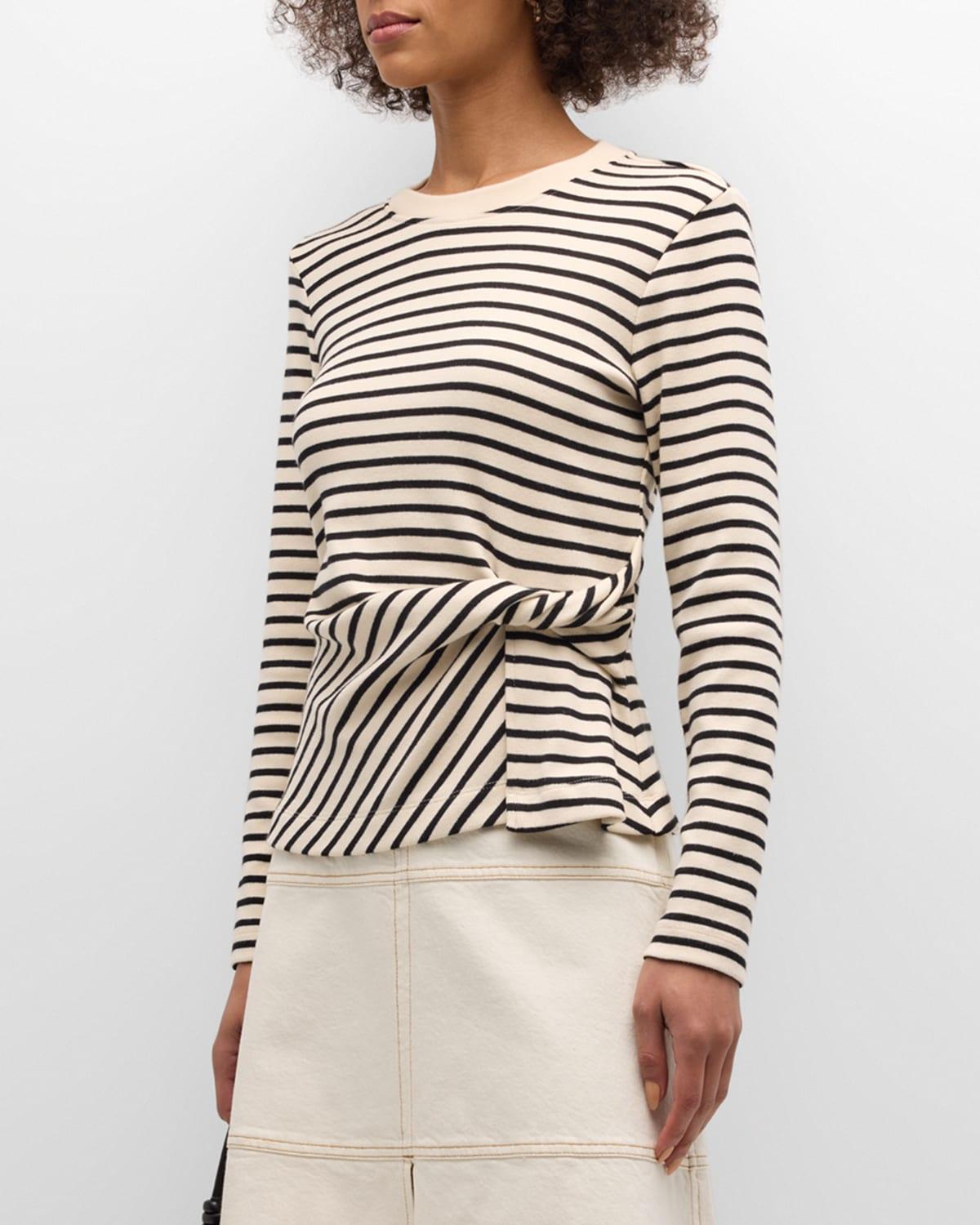 Womens Carlita Striped Twist Top Product Image