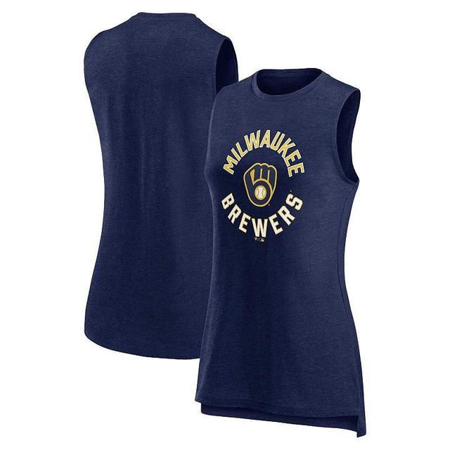 Womens Profile Milwaukee Brewers Plus Size Tank Top Blue Product Image