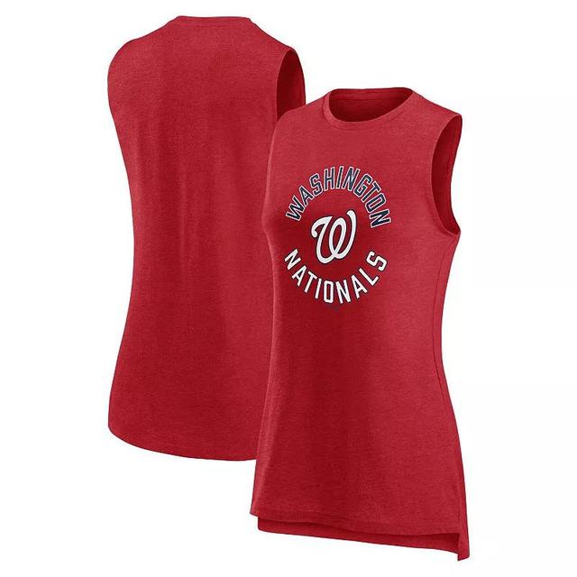 Womens Fanatics Branded Heather Washington Nationals What Goes Around Tank Top Product Image