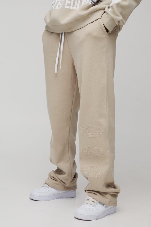 Tall Relaxed Worldwide Embossed Sweatpants | boohooMAN USA Product Image