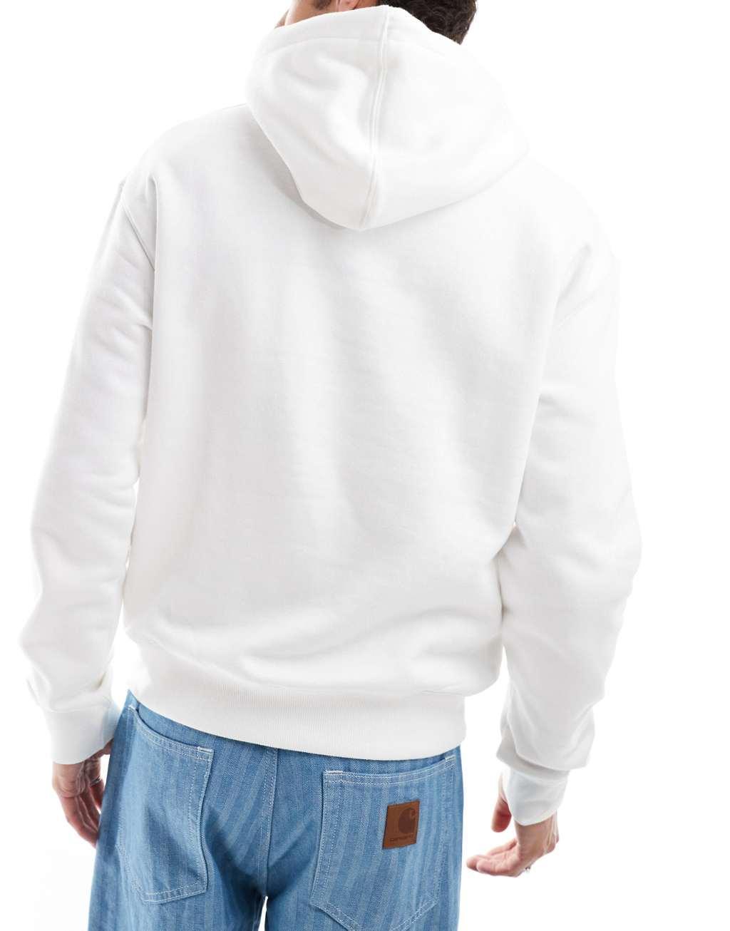 Bershka basic hoodie in white Product Image