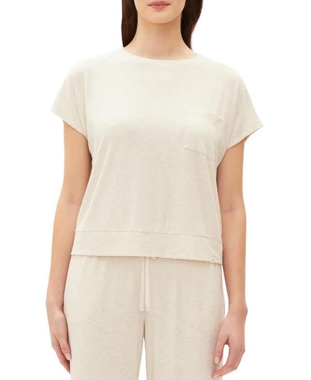 Gap GapBody Womens Ribbed Short-Sleeve Pajama Top Product Image