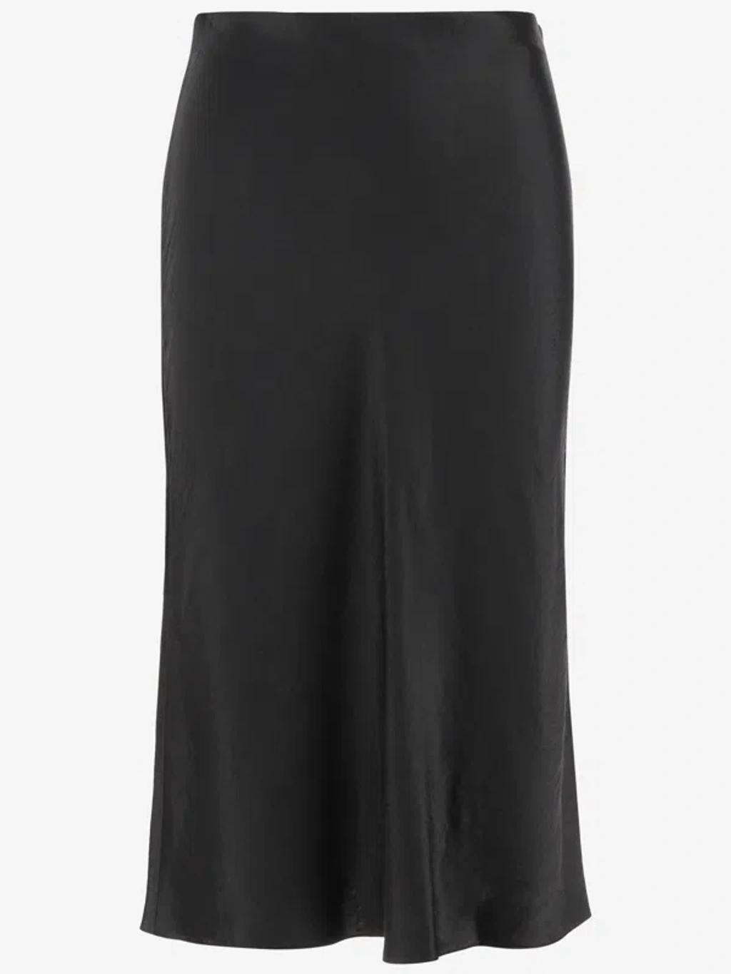 Satin Skirt In Black Product Image