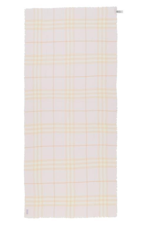 Womens Check Wool Scarf Product Image