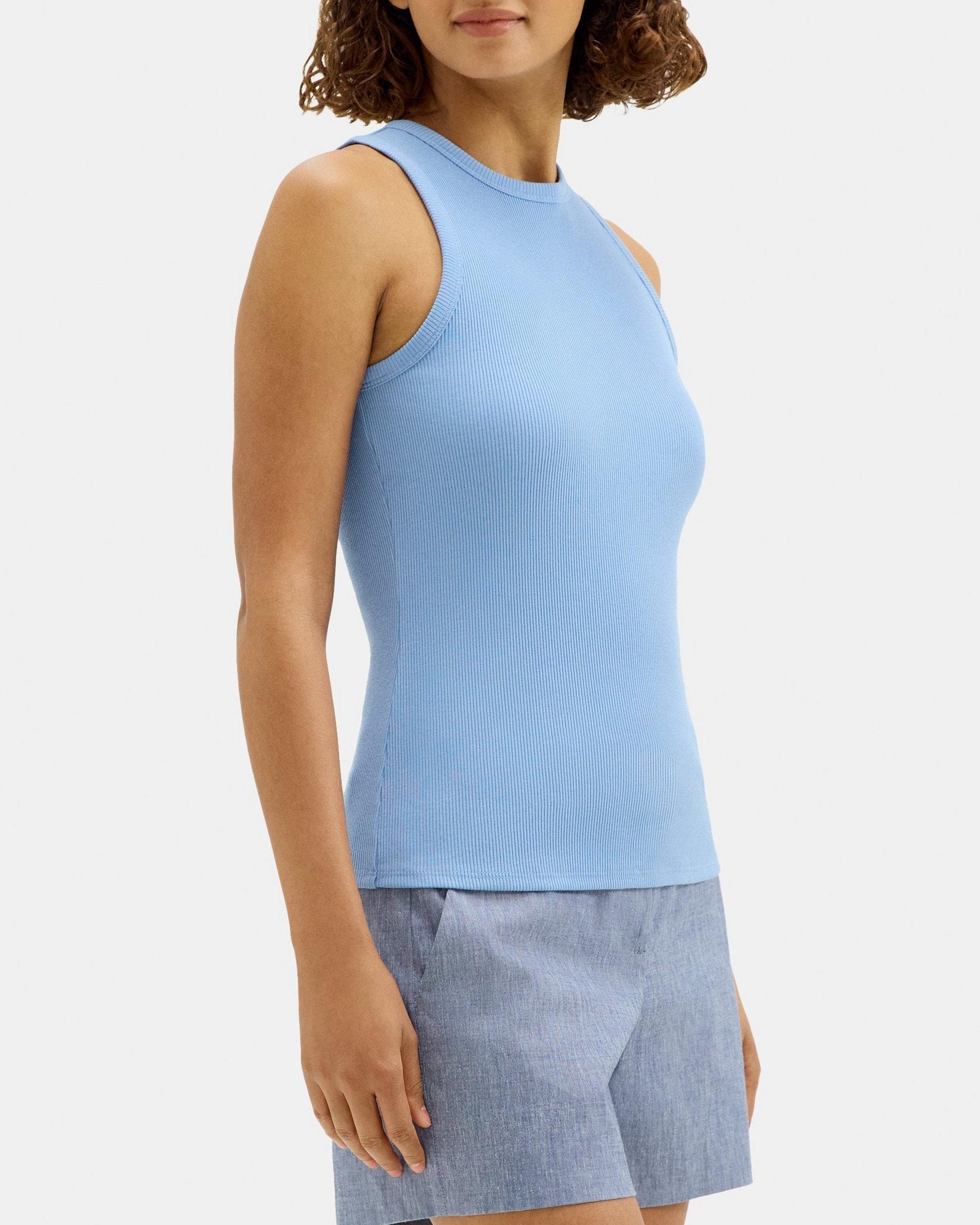 Fitted Tank in Ribbed Modal Cotton Product Image