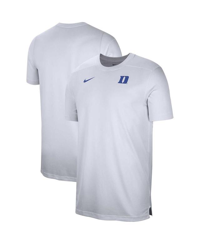 Mens Nike White Duke Blue Devils Sideline Coaches Performance Top Product Image