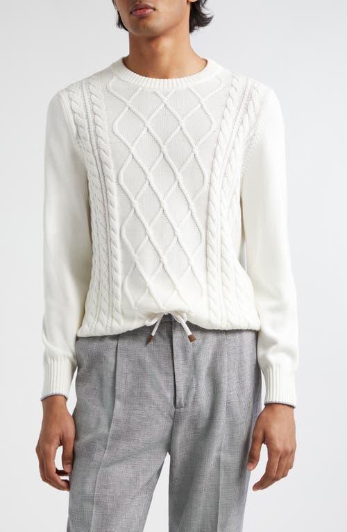 Brunello Cucinelli Marinaio Cotton Cable Sweater Product Image