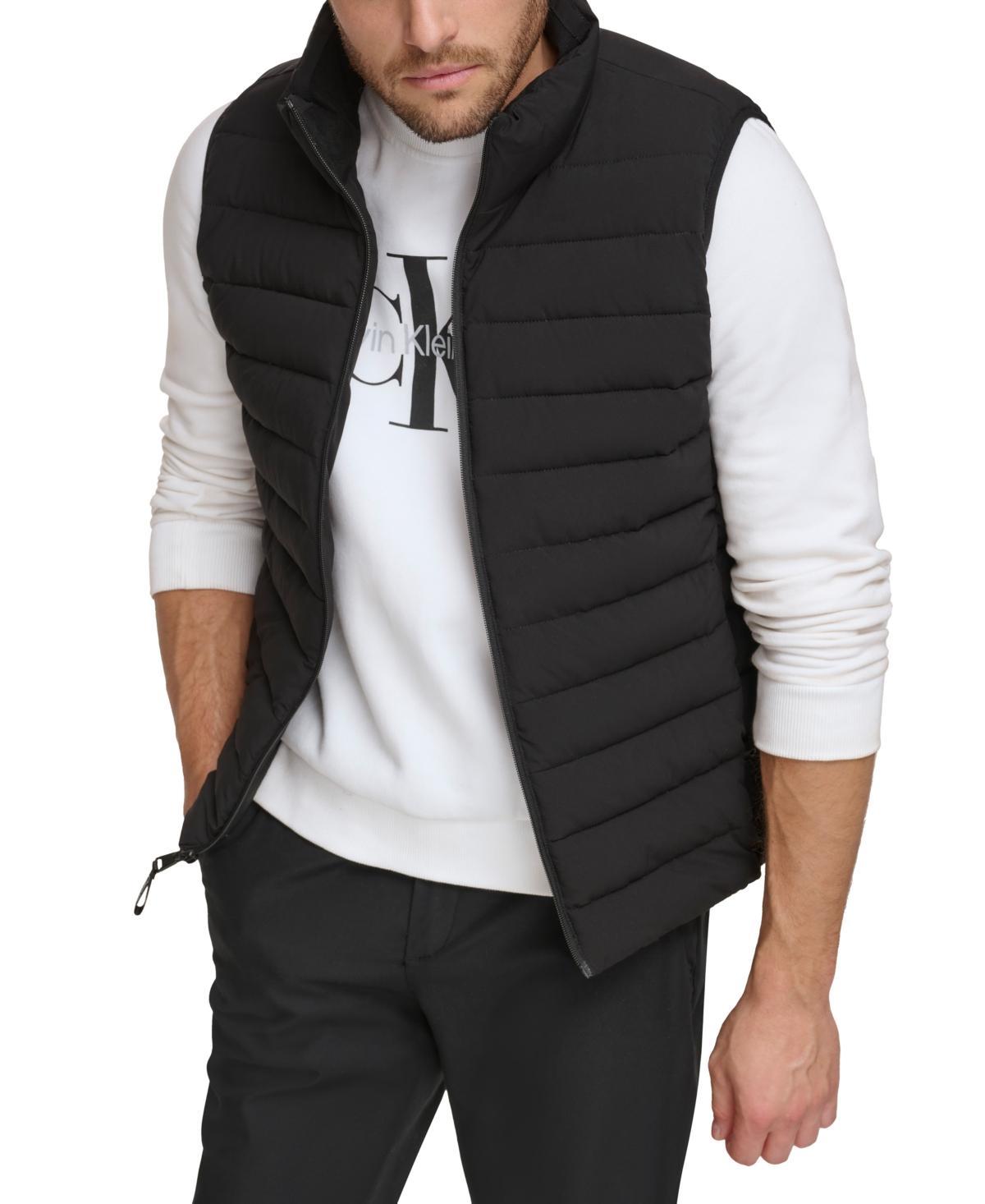 Calvin Klein Mens Stretch Puffer Vest - Ebony Product Image