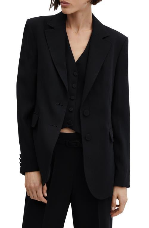 Mango Womens Straight-Fit Suit Blazer Product Image