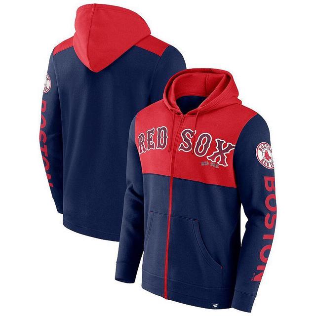 Mens Fanatics Branded Boston Red Sox Walk Off Fleece Full-Zip Hoodie Blue Product Image