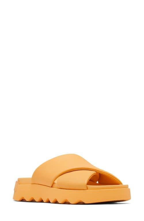 SOREL Viibe Crisscross Slide (Safari/Honey White) Women's Shoes Product Image