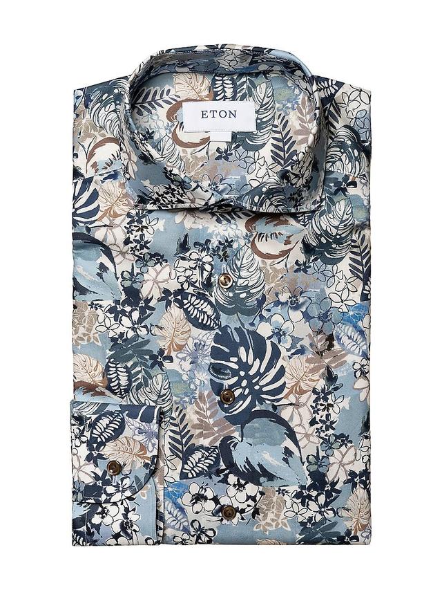 Mens Slim-Fit Floral Shirt Product Image