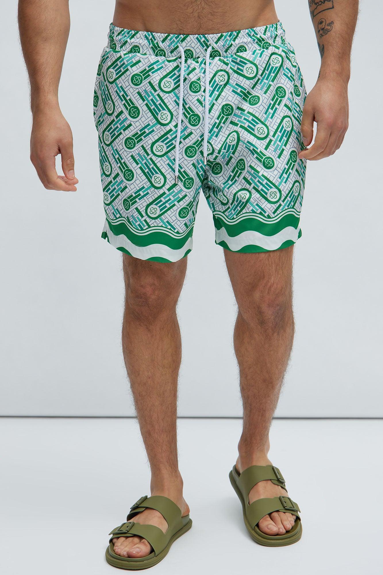 Emperor Swim Trunks - Green/combo Product Image