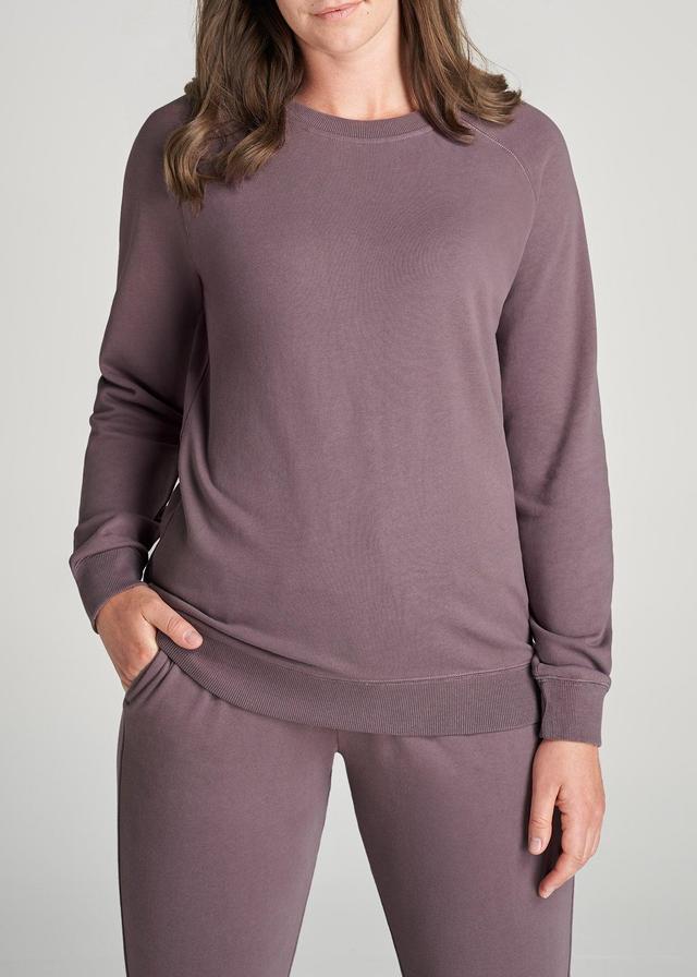 Wearever French Terry Women's Tall Crewneck Sweatshirt in Smoked Mauve Product Image