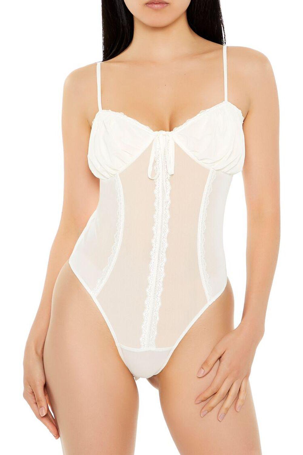 Mesh Cami Thong Bodysuit | Forever 21 Product Image