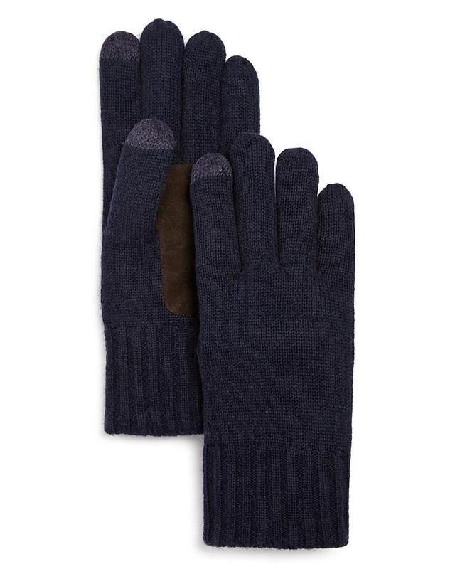 The Mens Store at Bloomingdales Suede Patch Tech Gloves - 100% Exclusive Product Image