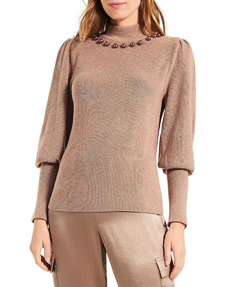 Nic+Zoe Embellished Mock Neck Sweater Product Image