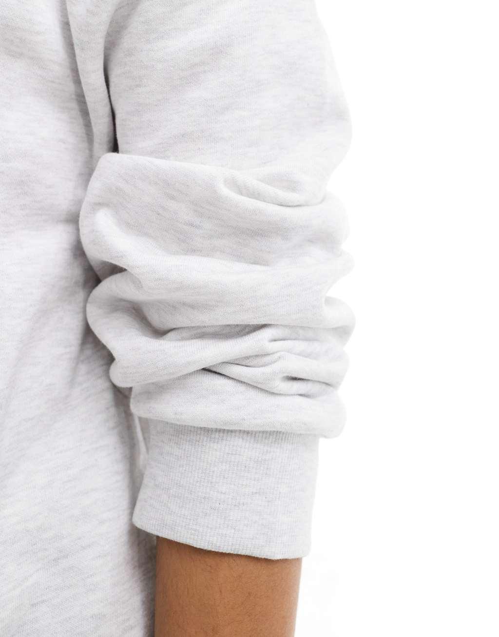 ASOS DESIGN ultimate oversized sweatshirt in ice heather Product Image