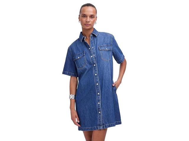 Madewell Oversized Short Sleeve Shirtdress in Santee Wash (Santee Wash) Women's Dress Product Image