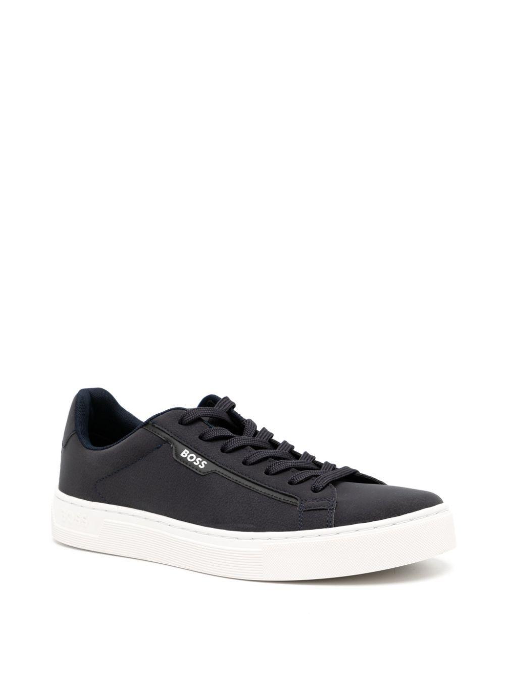 HUGO BOSS Logo Print Sneaker In Blue Product Image