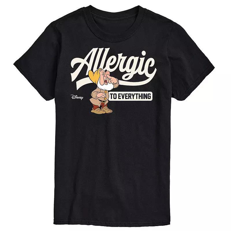 Disney Princess Big & Tall Allergic To Everything Graphic Tee, Mens Product Image