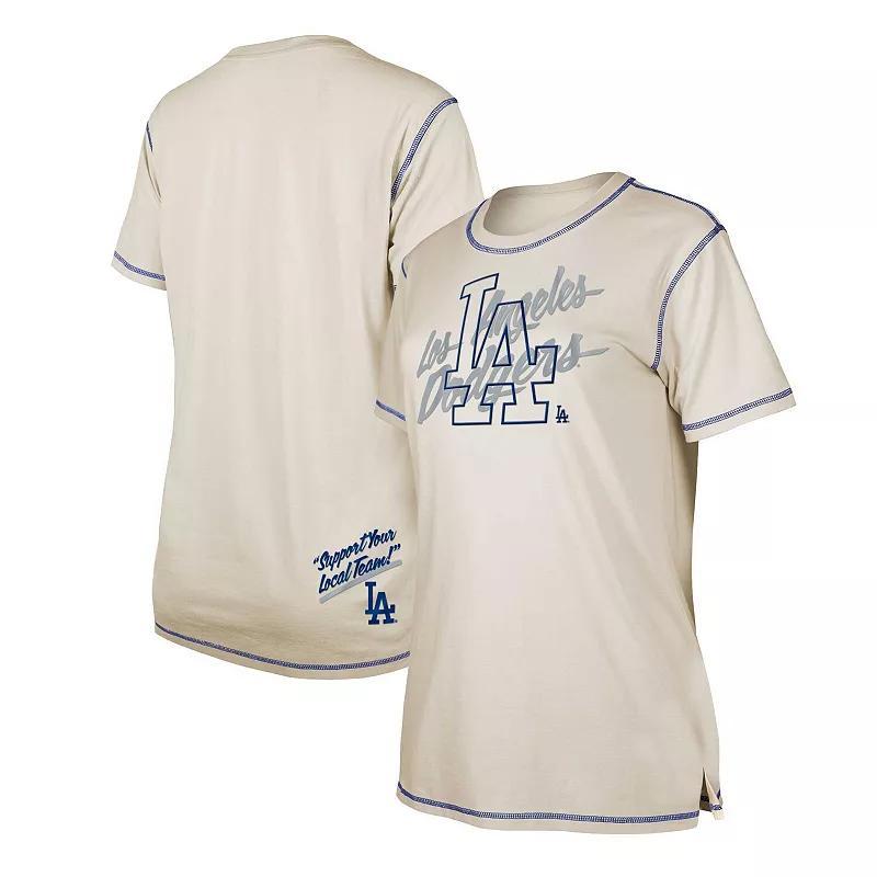 Womens New Era White Los Angeles Dodgers Team Split T-Shirt Product Image