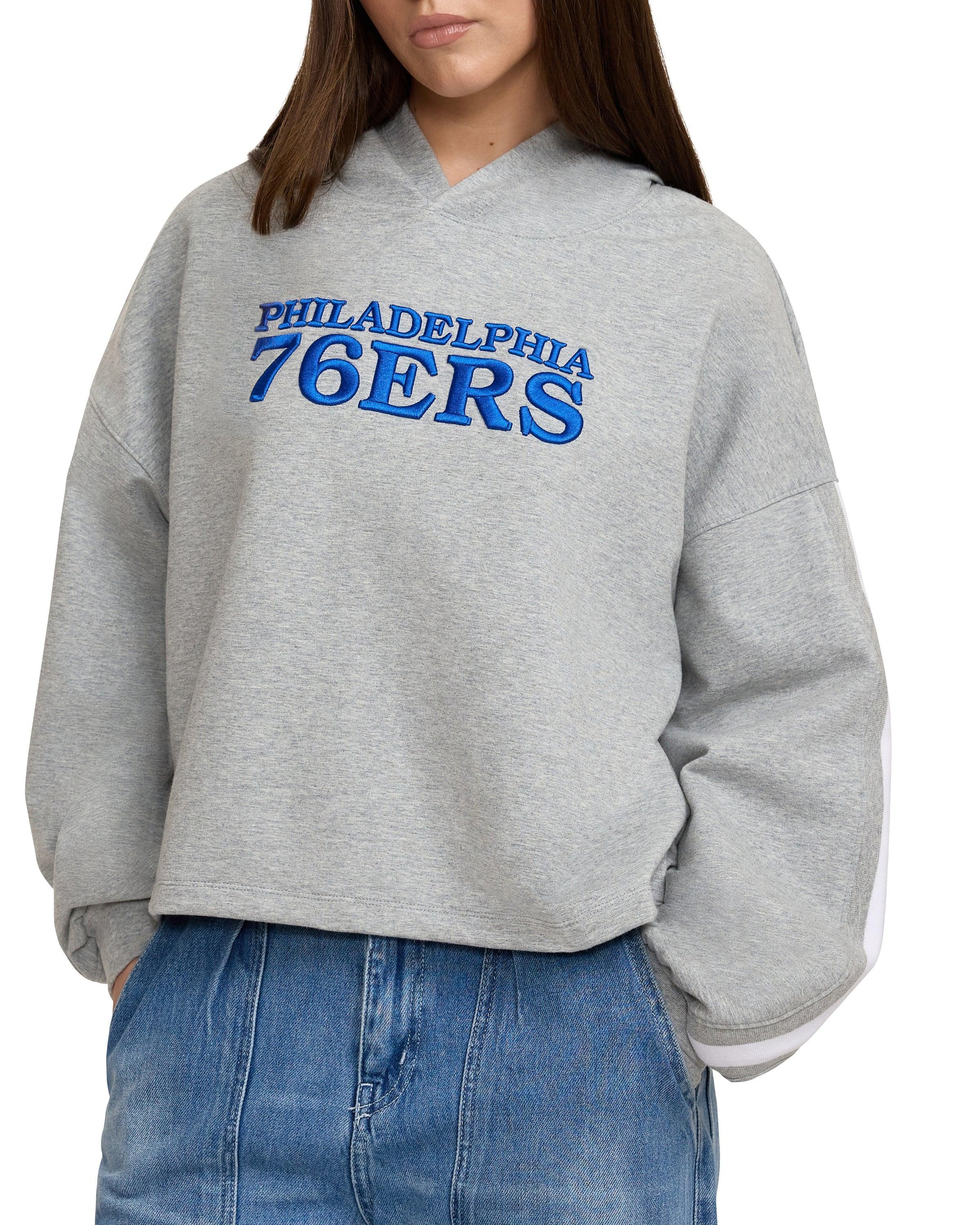 Philadelphia 76ers Gray Logo Select Women's Hoodie Female Product Image