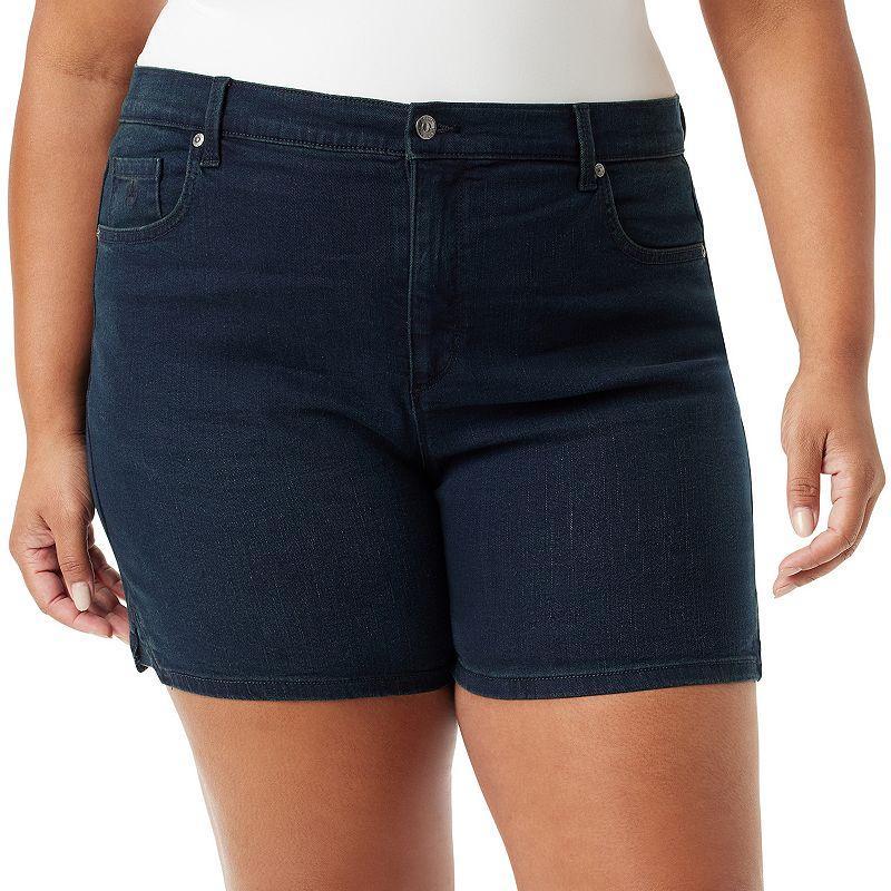 Plus Size Gloria Vanderbilt Amanda Shorts, Womens Product Image