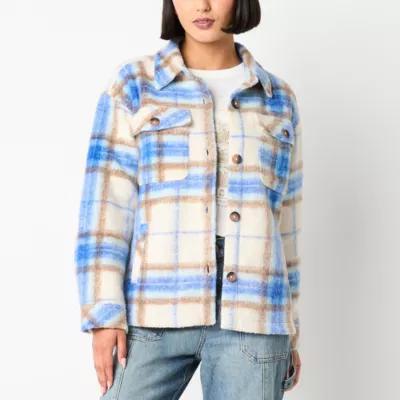 Arizona Plaid Shacket Midweight Womens Juniors Shirt Jacket Product Image