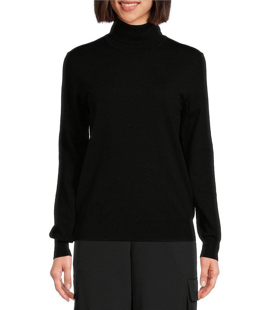 TILLEY Stretch Merino Wool Blend Turtleneck Long Sleeve Sweater Product Image