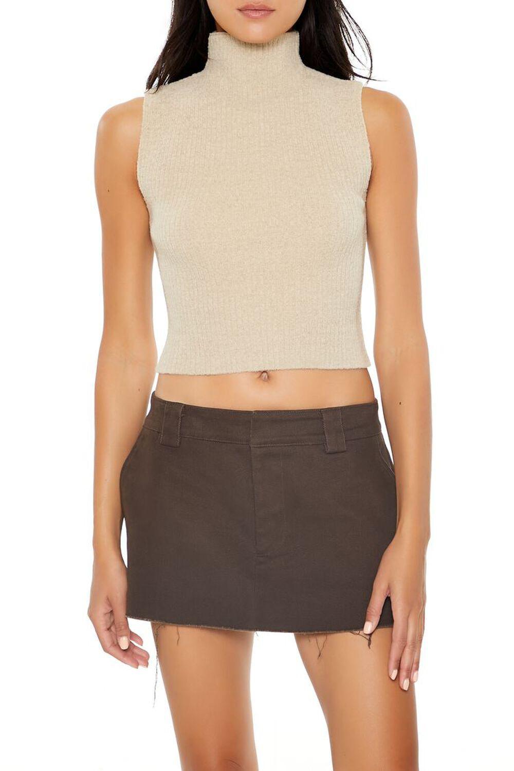 Sweater-Knit Turtleneck Crop Top | Forever 21 Product Image