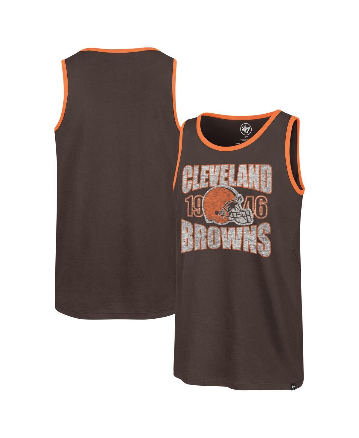 47 Brand Mens Brown Cleveland Browns Upload Franklin Tank Top Product Image