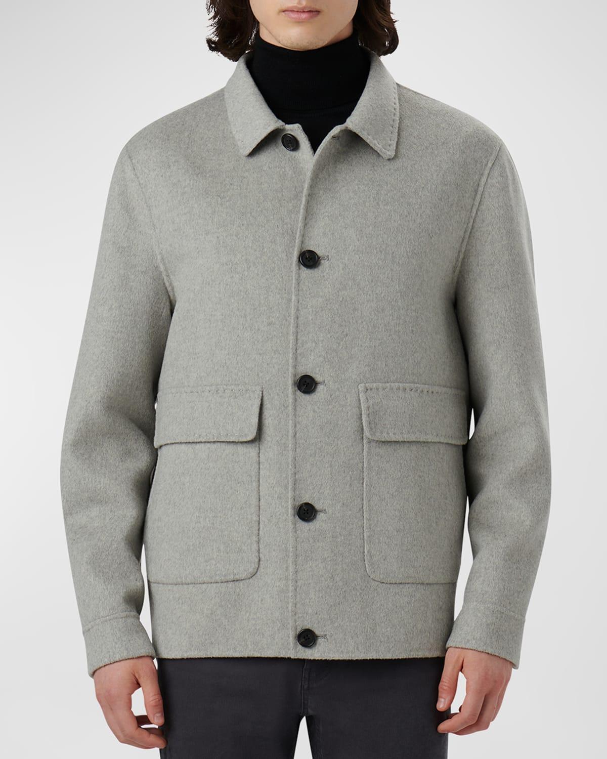 Mens Full-Button Wool Jacket Product Image