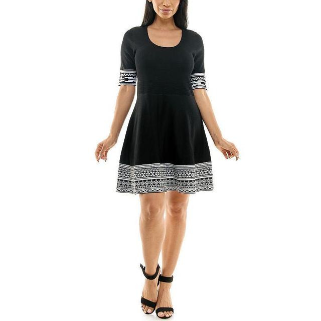 Womens Nina Leonard Fit and Flare Sweater Dress Product Image