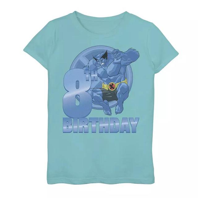 Girls 7-16 Marvel X-Men Beast 8th Birthday Badge Graphic Tee, Girls Product Image