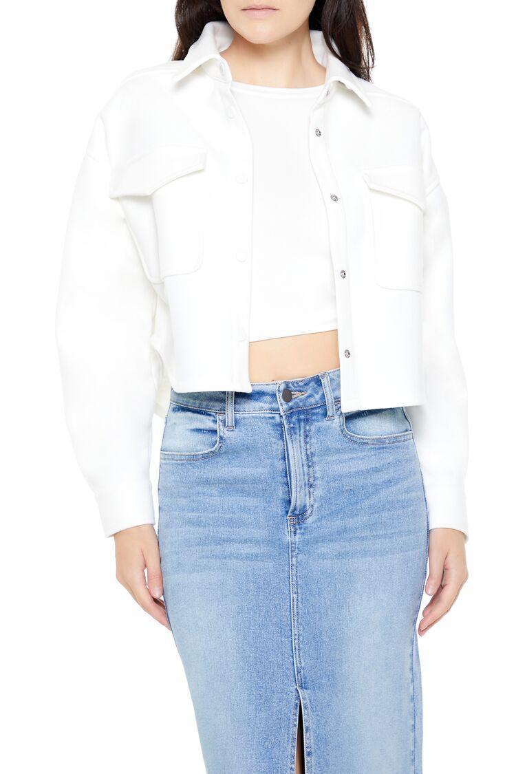 Boxy Cropped Shacket | Forever 21 Product Image