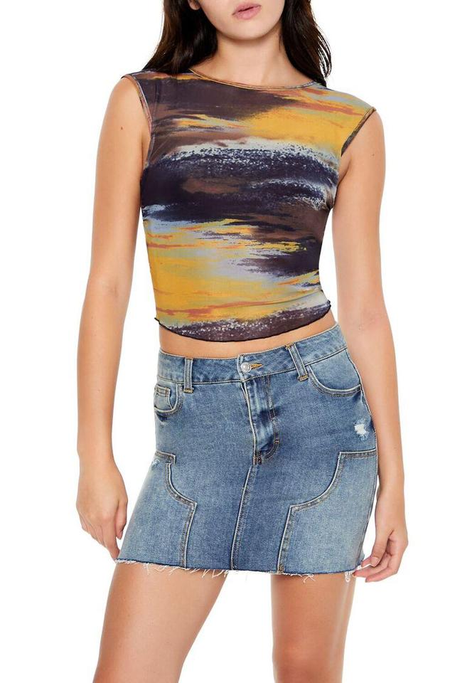 Abstract Wash Cutout Crop Top | Forever 21 Product Image