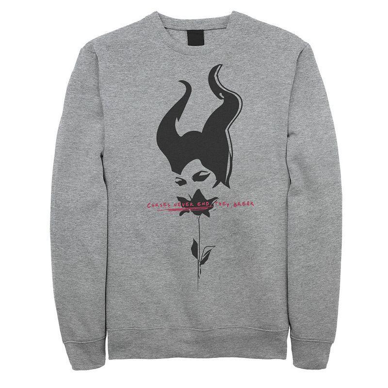 Mens Disneys Maleficent Silhouette Fleece Athletic Grey Product Image