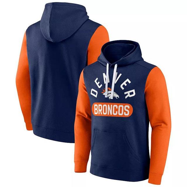 Mens Fanatics Denver Broncos Extra Point Pullover Hoodie Blue Product Image